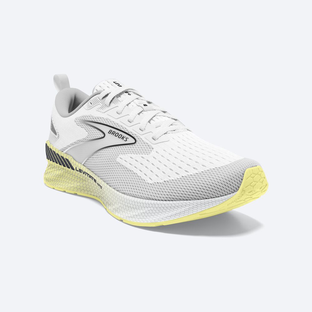 Brooks Levitate GTS 6 Löparskor Dam Vita/Gula | PMX-835916