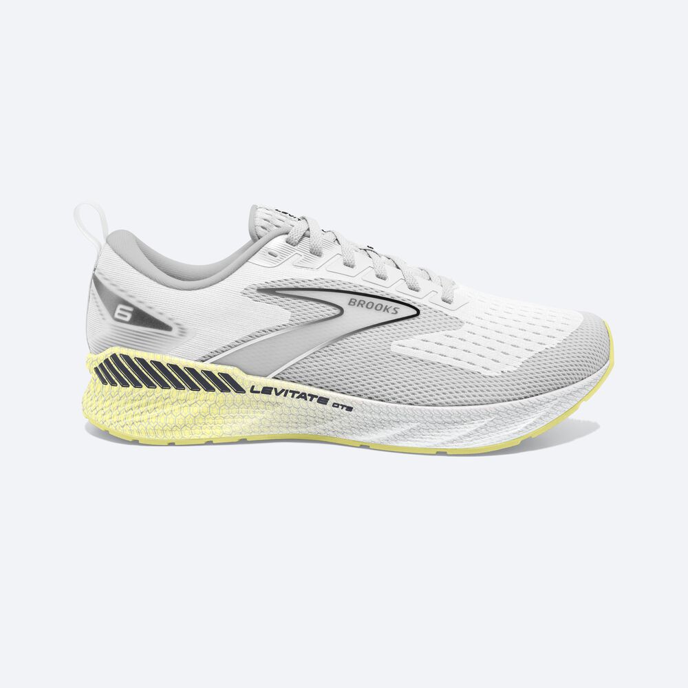 Brooks Levitate GTS 6 Löparskor Dam Vita/Gula | PMX-835916