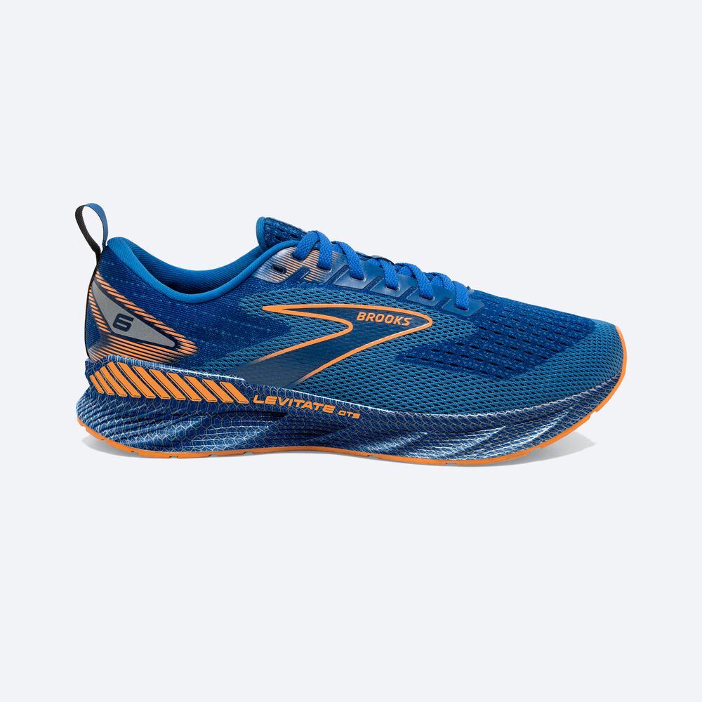 Brooks Levitate GTS 6 Löparskor Herr Blå/Orange | BMU-769014