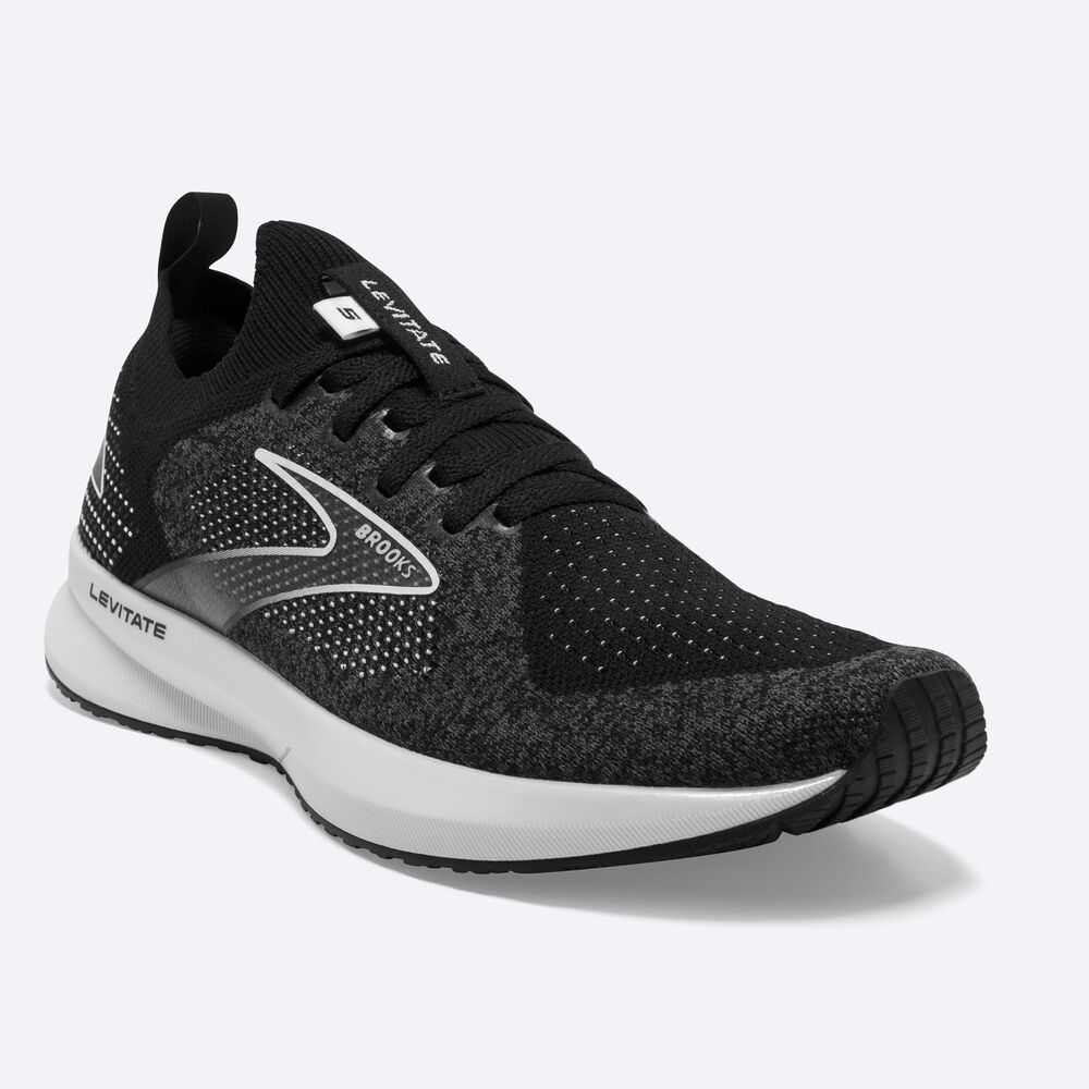 Brooks Levitate StealthFit 5 Löparskor Dam Svarta/Grå/Vita | BRM-029418