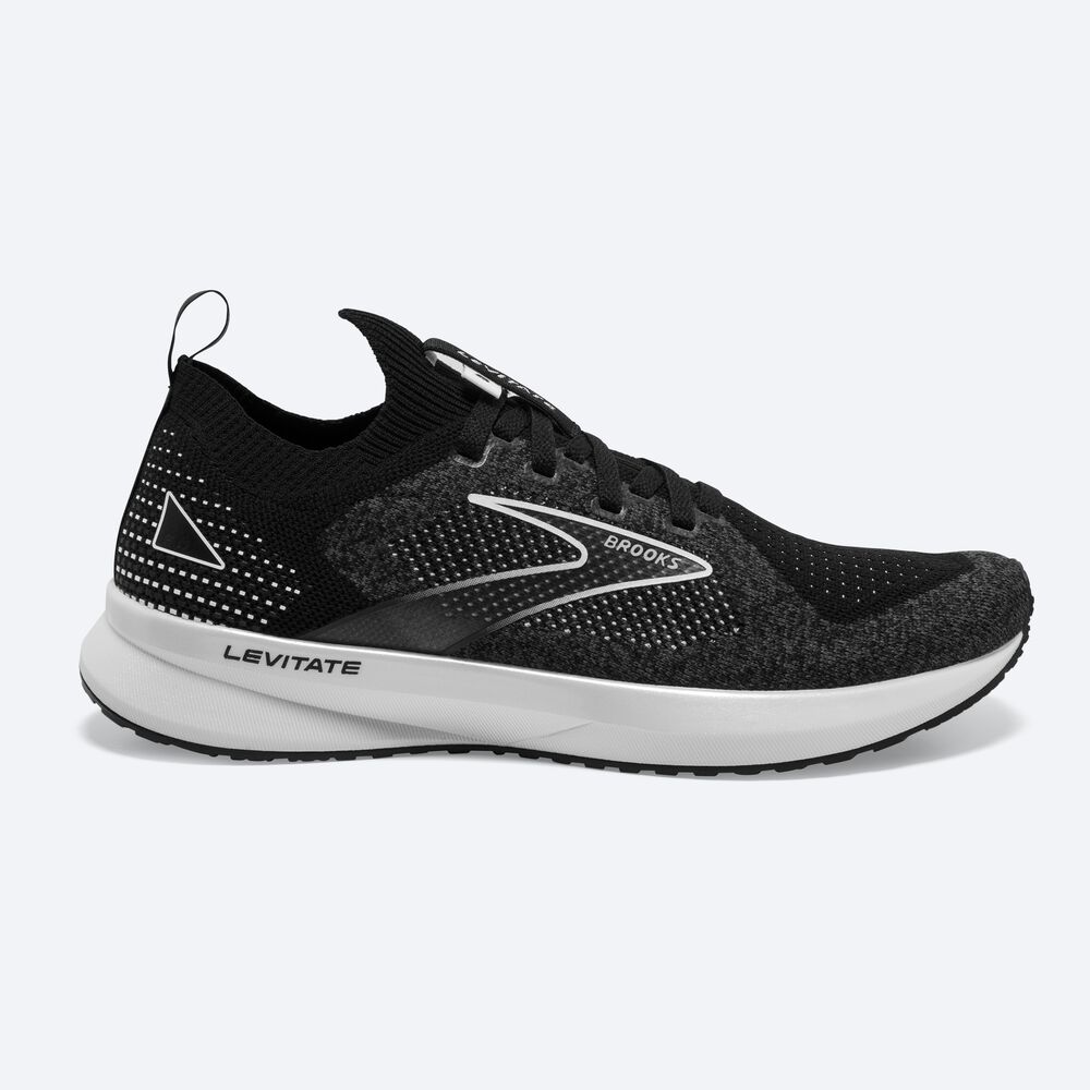 Brooks Levitate StealthFit 5 Löparskor Dam Svarta/Grå/Vita | BRM-029418