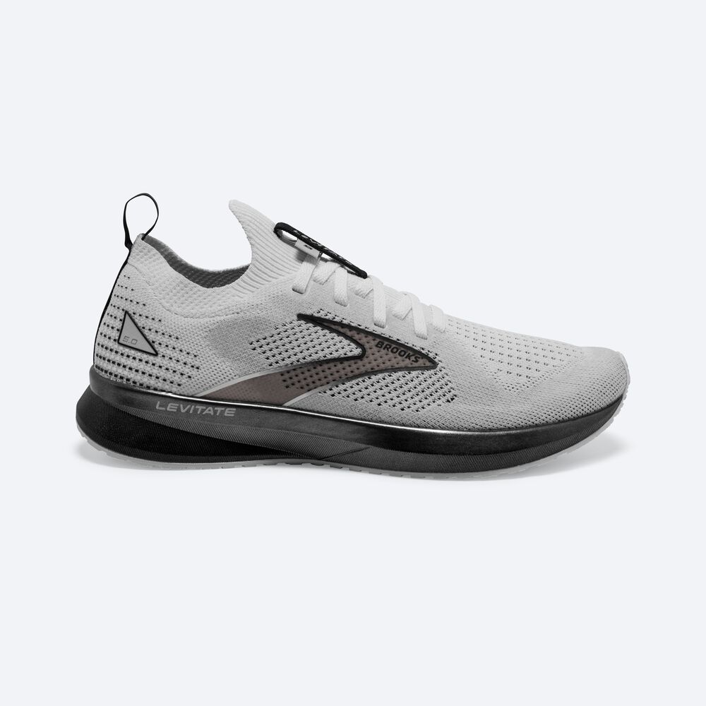 Brooks Levitate StealthFit 5 Löparskor Dam Vita/Grå/Svarta | LPY-275489