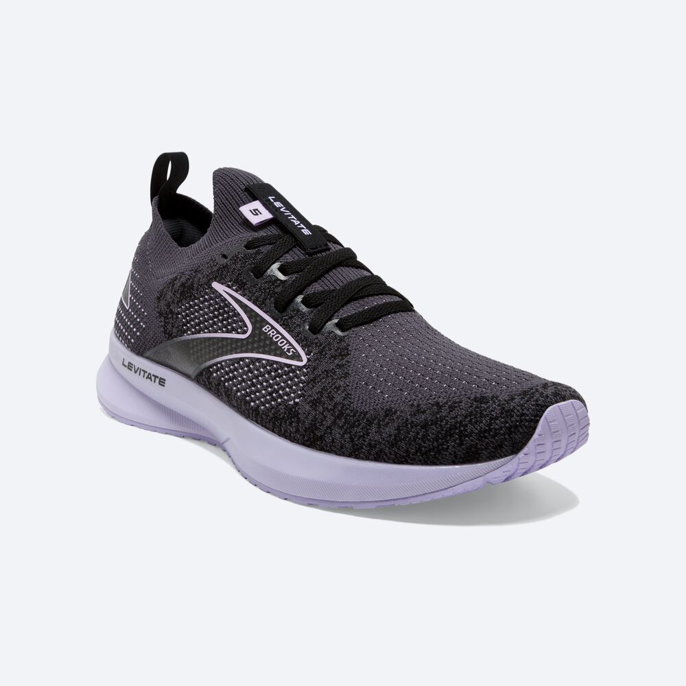 Brooks Levitate StealthFit 5 Löparskor Dam Svarta | NBR-164250