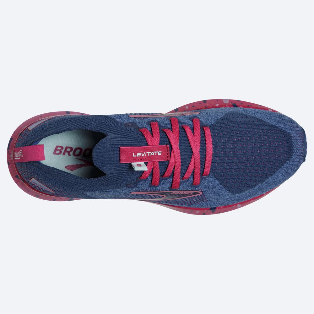 Brooks Levitate StealthFit 5 Löparskor Dam Blå/Lila | UZM-863021