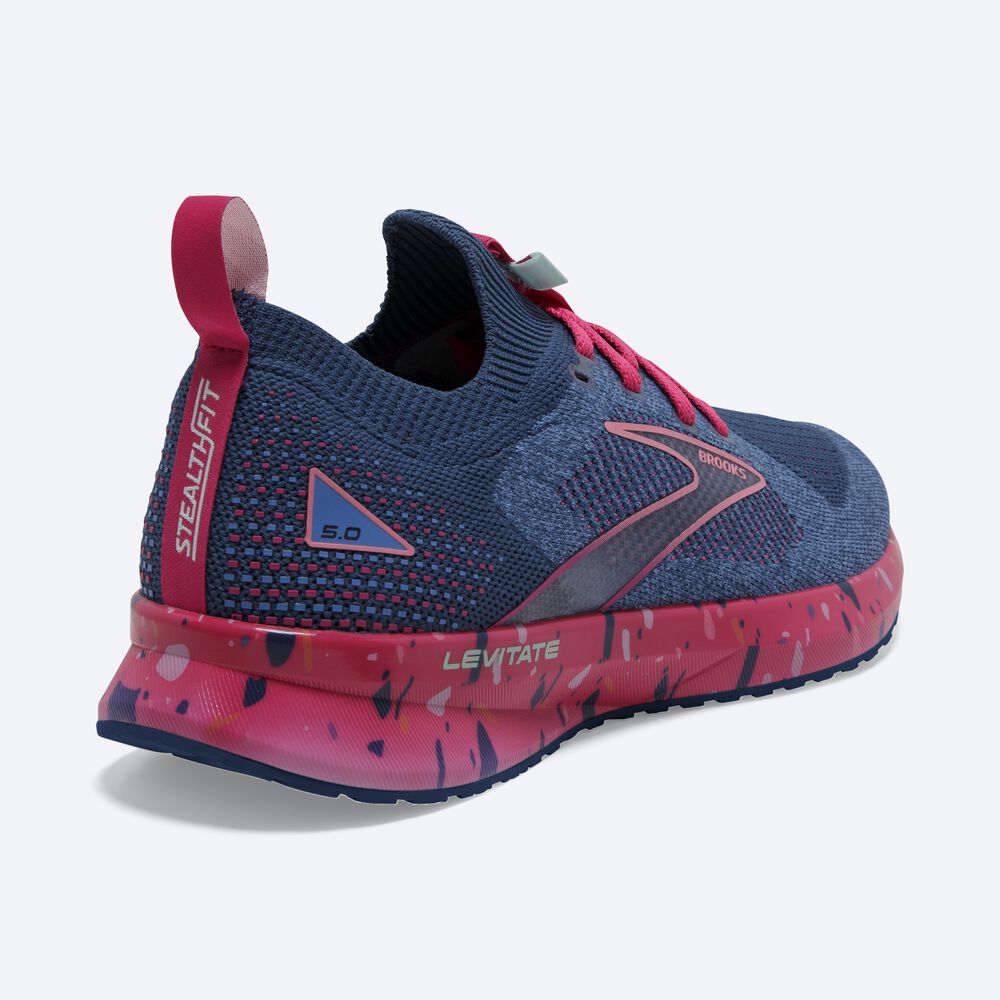 Brooks Levitate StealthFit 5 Löparskor Dam Blå/Lila | UZM-863021