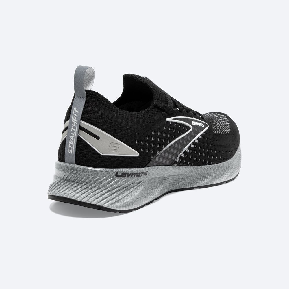 Brooks Levitate StealthFit 6 Löparskor Herr Svarta/Grå | CTJ-729153