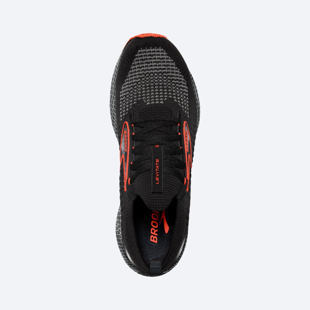 Brooks Levitate StealthFit 6 Löparskor Herr Svarta/Orange | GQU-681293