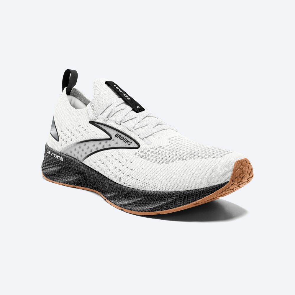 Brooks Levitate StealthFit 6 Löparskor Herr Vita/Svarta | ZDH-201367