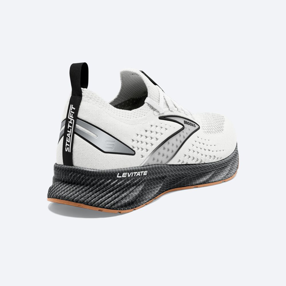 Brooks Levitate StealthFit 6 Löparskor Herr Vita/Svarta | ZDH-201367