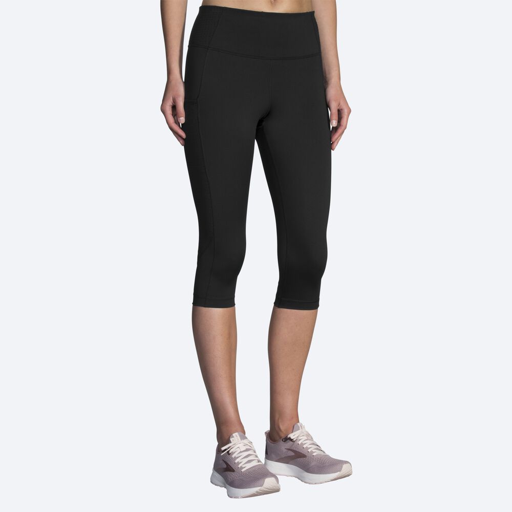 Brooks Method 1/2 Crop Tight Strumpbyxor Dam Svarta | ELJ-274915