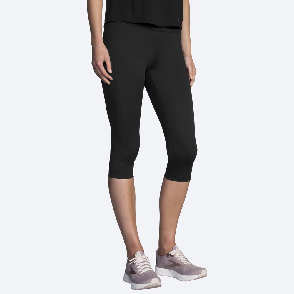 Brooks Method 1/2 Crop Tight Strumpbyxor Dam Svarta | ELJ-274915