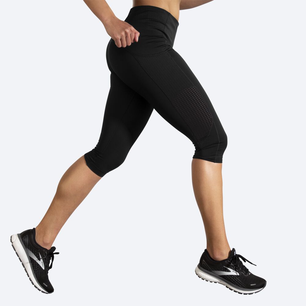 Brooks Method 1/2 Crop Tight Strumpbyxor Dam Svarta | ELJ-274915