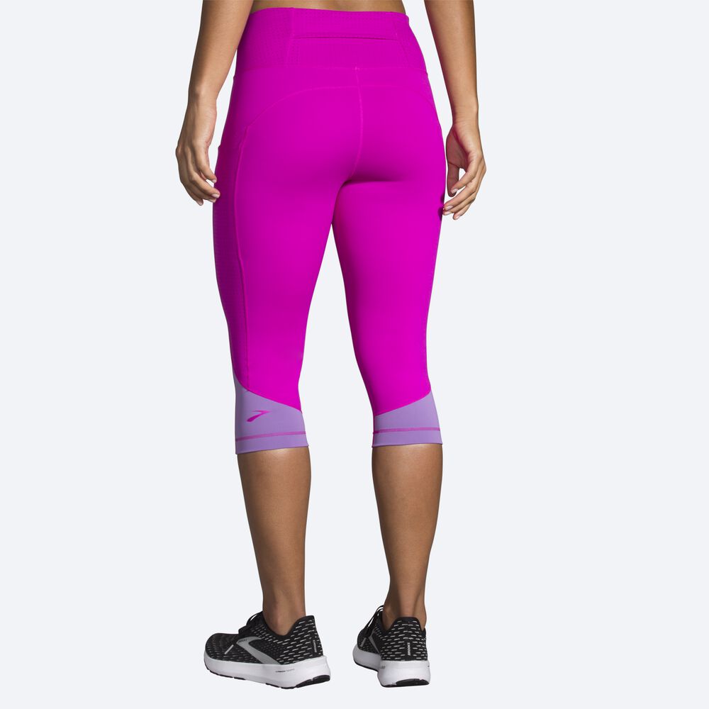 Brooks Method 1/2 Crop Tight Strumpbyxor Dam Rosa/Lila | KAT-645732