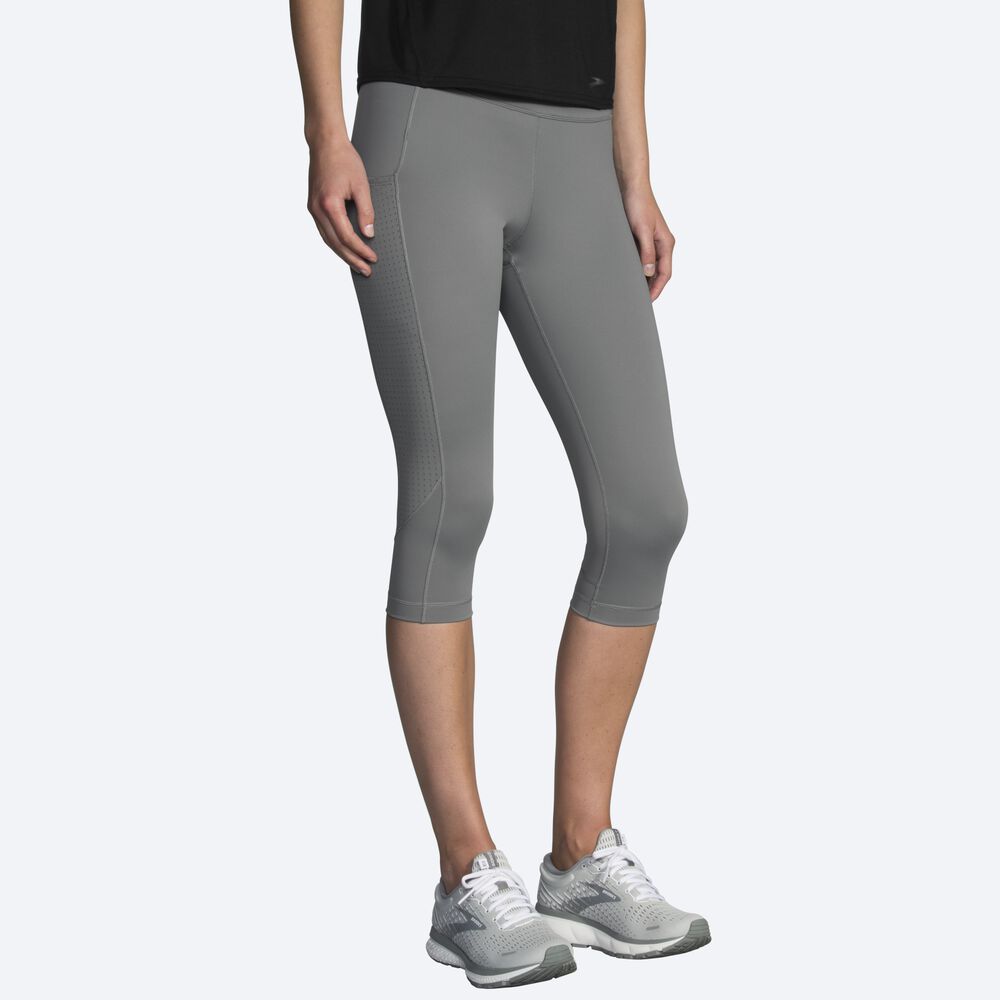 Brooks Method 1/2 Crop Tight Strumpbyxor Dam Grå | LIV-513420