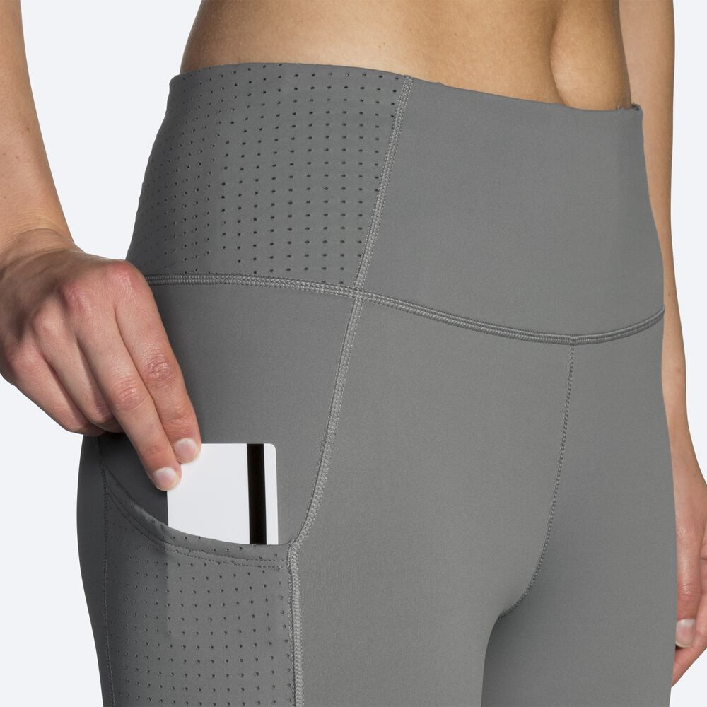 Brooks Method 1/2 Crop Tight Strumpbyxor Dam Grå | LIV-513420