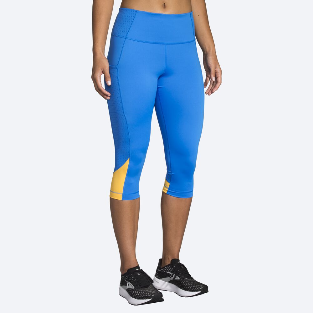 Brooks Method 1/2 Crop Tight Strumpbyxor Dam Blå | ORS-318476