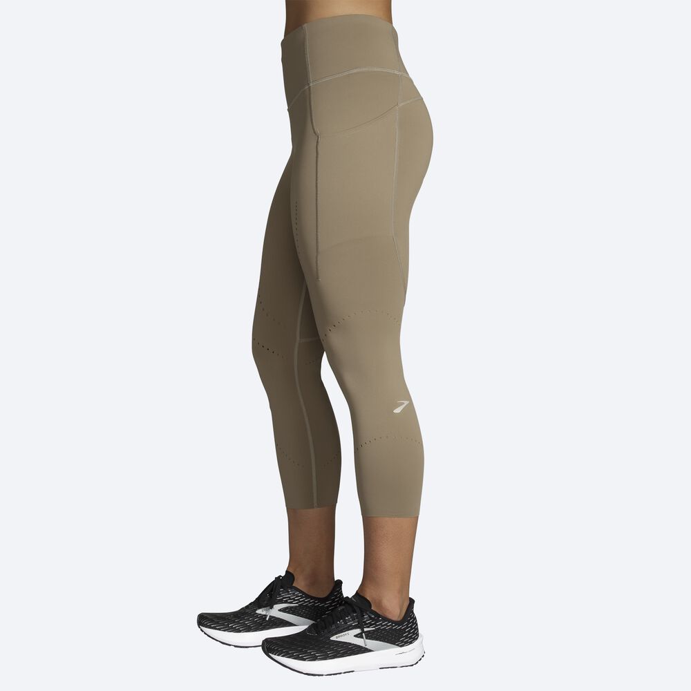 Brooks Method 3/4 Tight Strumpbyxor Dam Khaki | CIO-805149