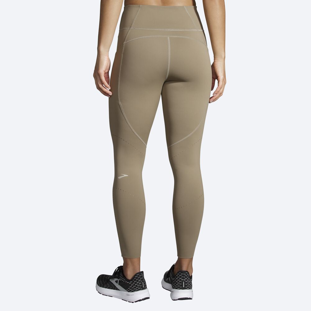 Brooks Method 7/8 Tight Strumpbyxor Dam Khaki | QNE-489607