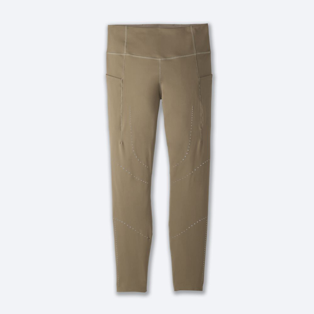 Brooks Method 7/8 Tight Strumpbyxor Dam Khaki | QNE-489607