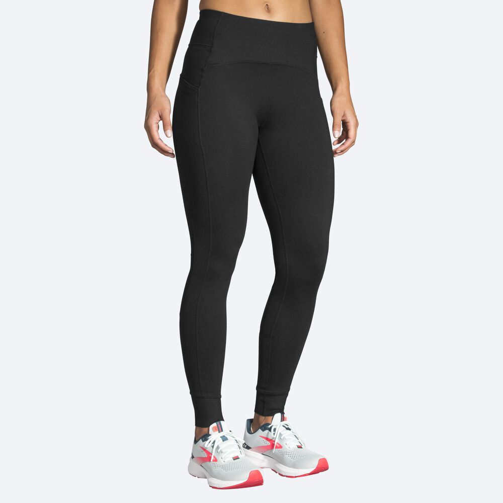 Brooks Momentum Thermal Tight Strumpbyxor Dam Svarta | AQD-723615