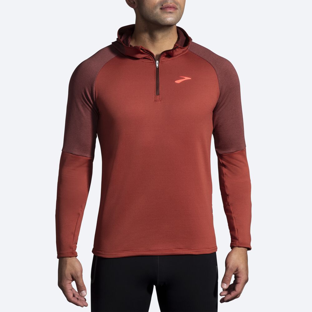 Brooks Notch Thermal 2.0 Hoodie Herr Koppar/MörkKoppar | SUE-274598