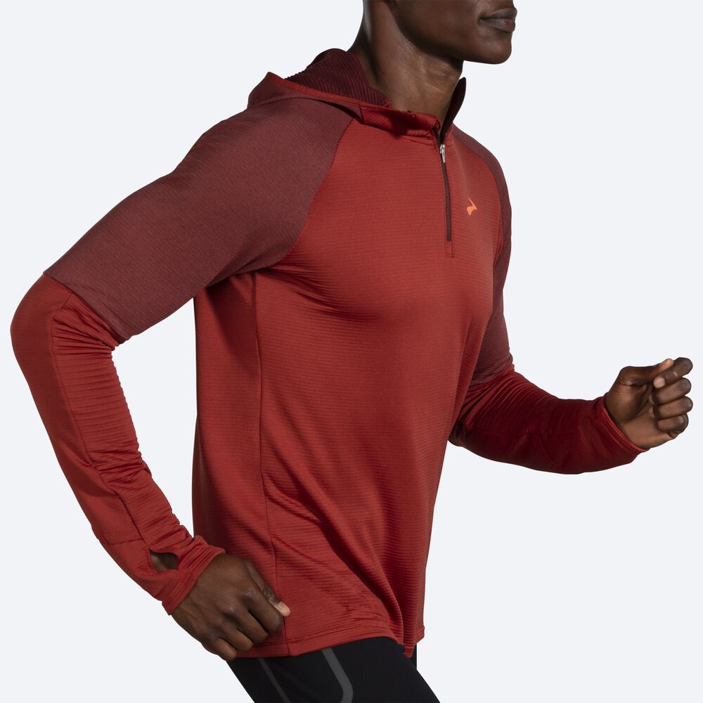 Brooks Notch Thermal 2.0 Hoodie Herr Koppar/MörkKoppar | SUE-274598