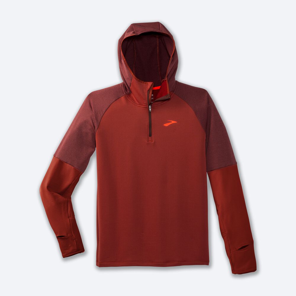 Brooks Notch Thermal 2.0 Hoodie Herr Koppar/MörkKoppar | SUE-274598