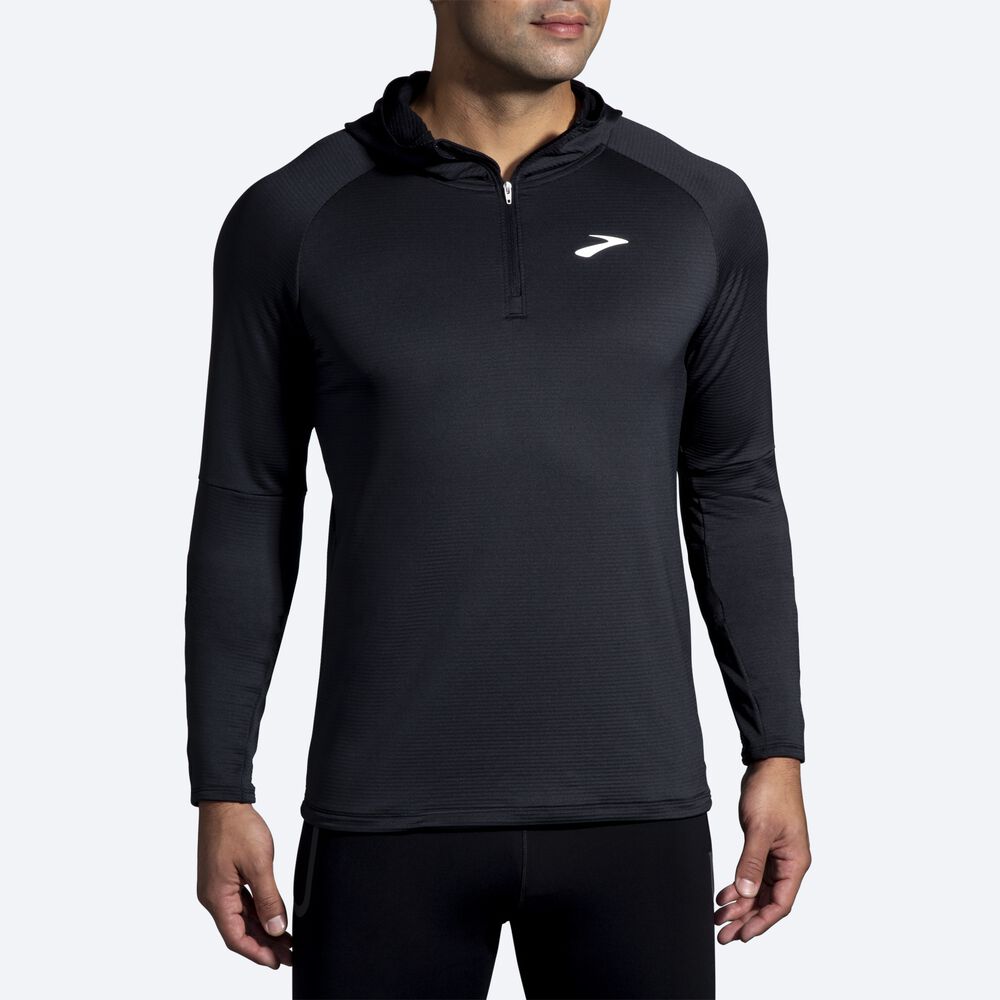 Brooks Notch Thermal 2.0 Hoodie Herr Svarta | BSM-325496