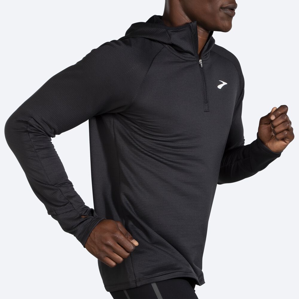 Brooks Notch Thermal 2.0 Hoodie Herr Svarta | BSM-325496