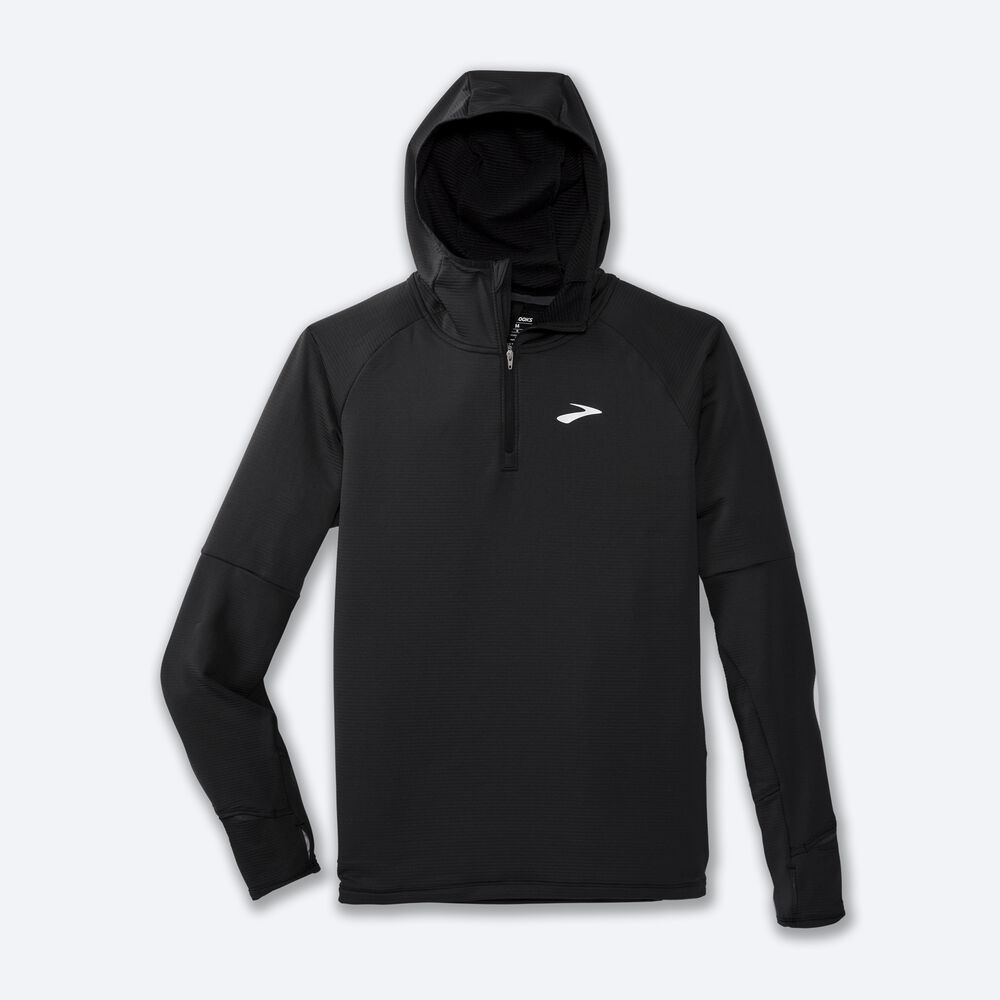 Brooks Notch Thermal 2.0 Hoodie Herr Svarta | BSM-325496