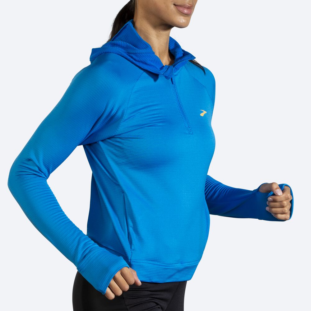 Brooks Notch Thermal Hoodie Dam Blå | UJP-183026