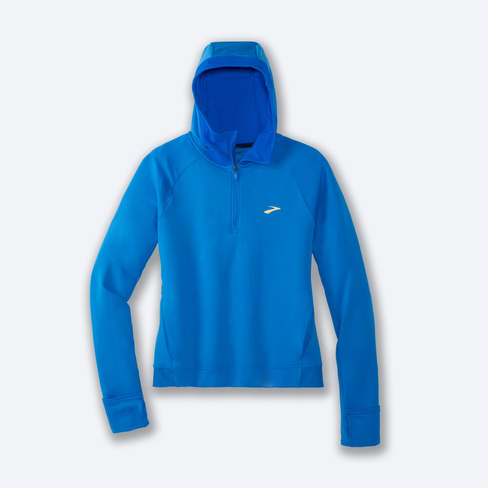 Brooks Notch Thermal Hoodie Dam Blå | UJP-183026