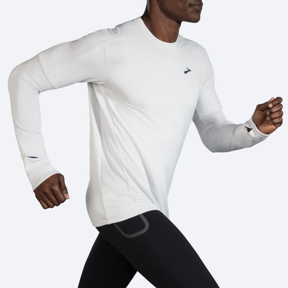 Brooks Notch Thermal Long Sleeve 2.0 T-shirt Herr Grå | AEZ-746130