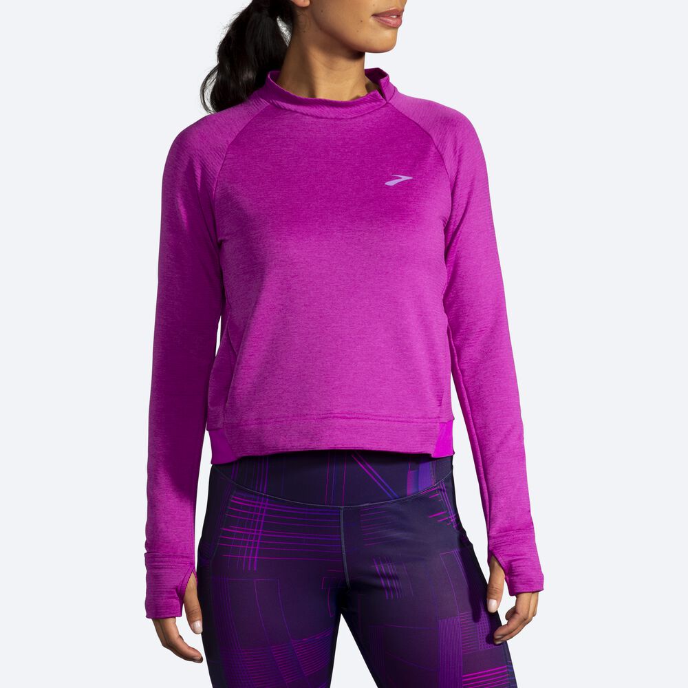 Brooks Notch Thermal Long Sleeve T-shirt Dam Rosa | BGL-896175