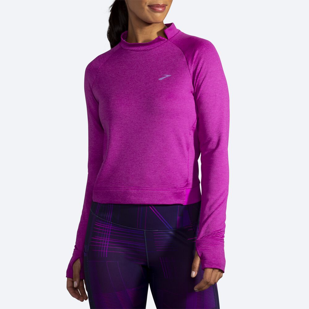 Brooks Notch Thermal Long Sleeve T-shirt Dam Rosa | BGL-896175