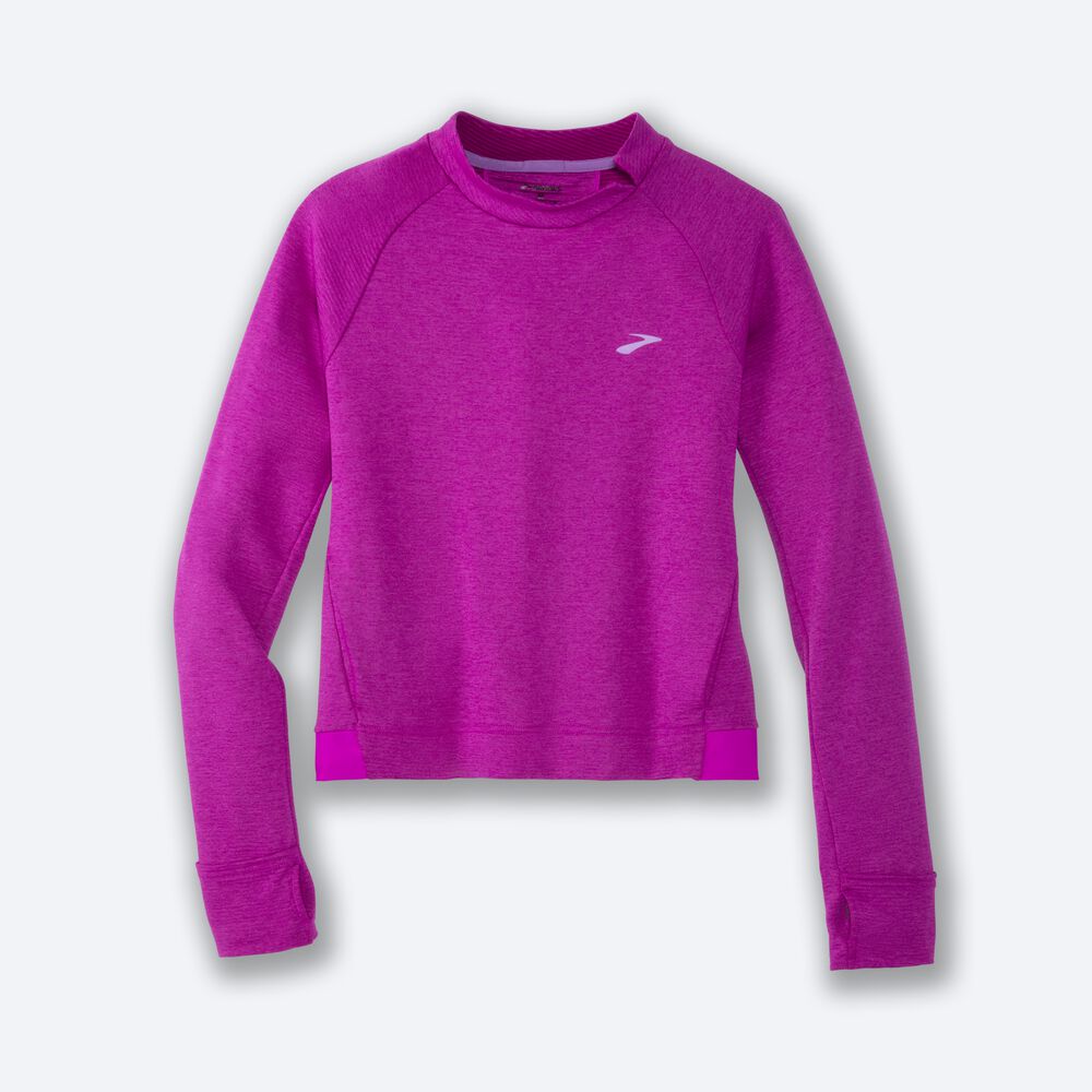 Brooks Notch Thermal Long Sleeve T-shirt Dam Rosa | BGL-896175