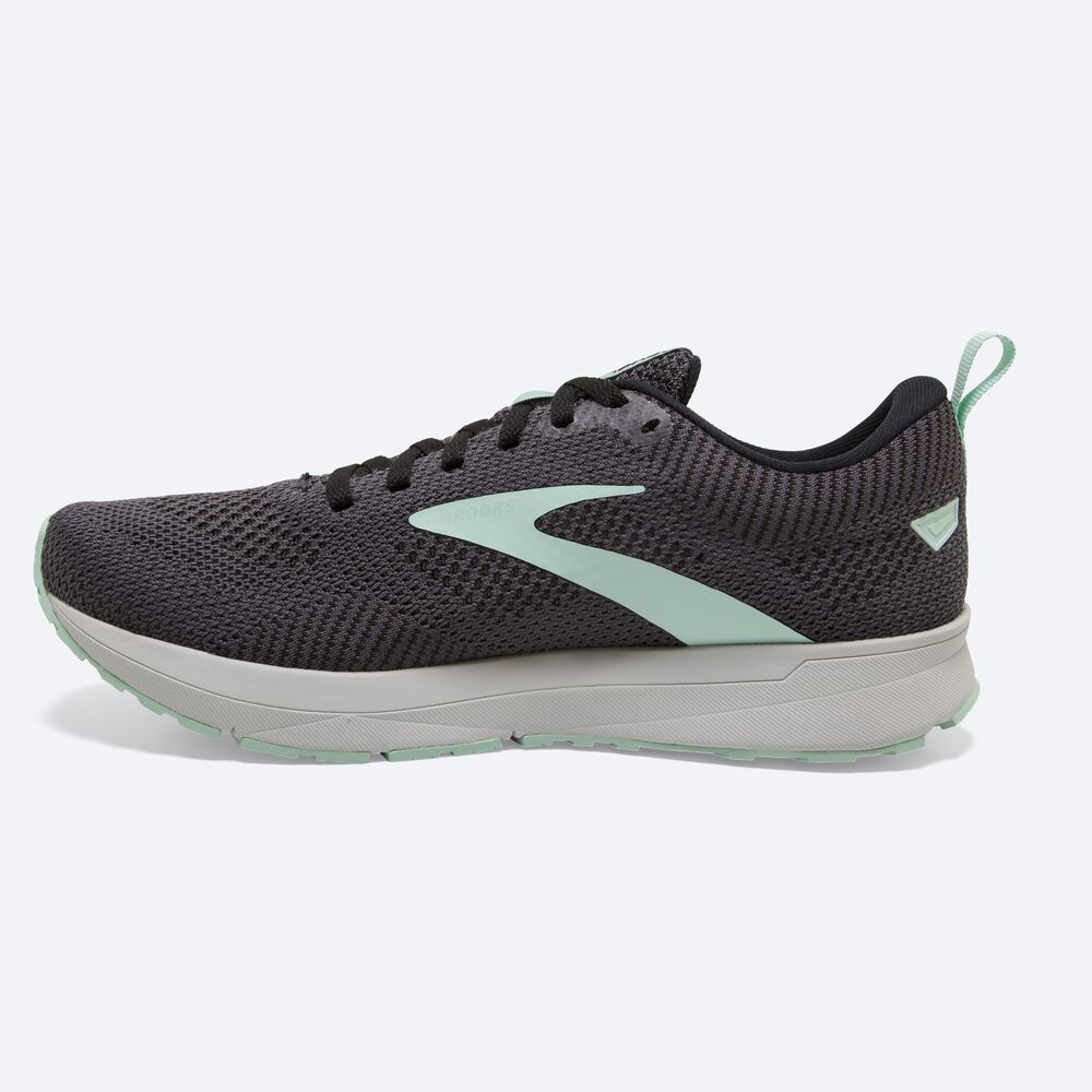 Brooks Revel 5 Löparskor Dam Svarta/Gröna | RQT-318490