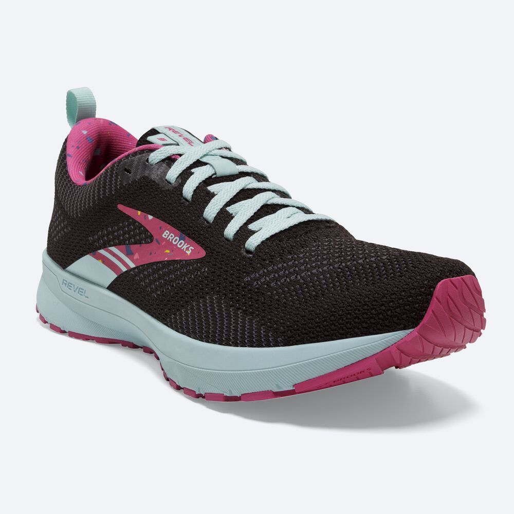 Brooks Revel 5 Löparskor Dam Svarta/Lila | NPB-960738