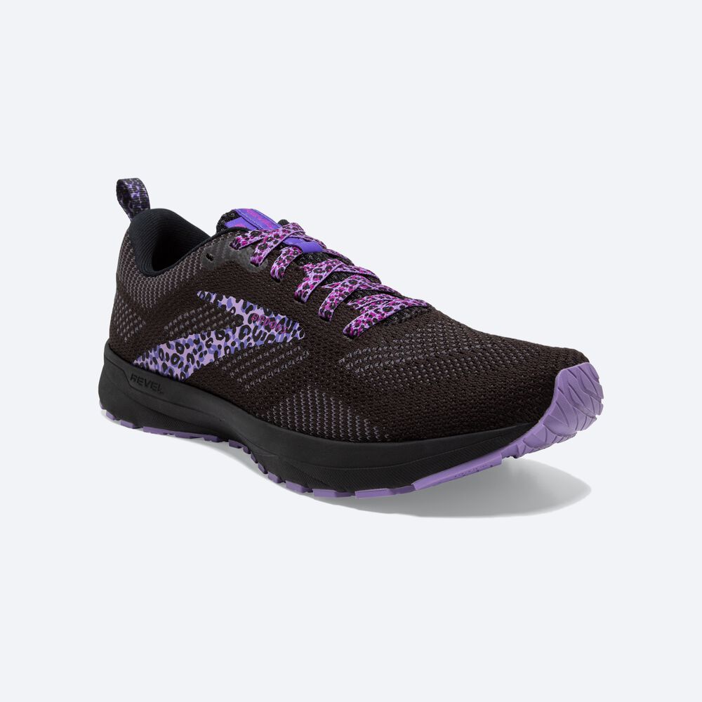 Brooks Revel 5 Löparskor Dam Svarta/Lila | WRV-894530