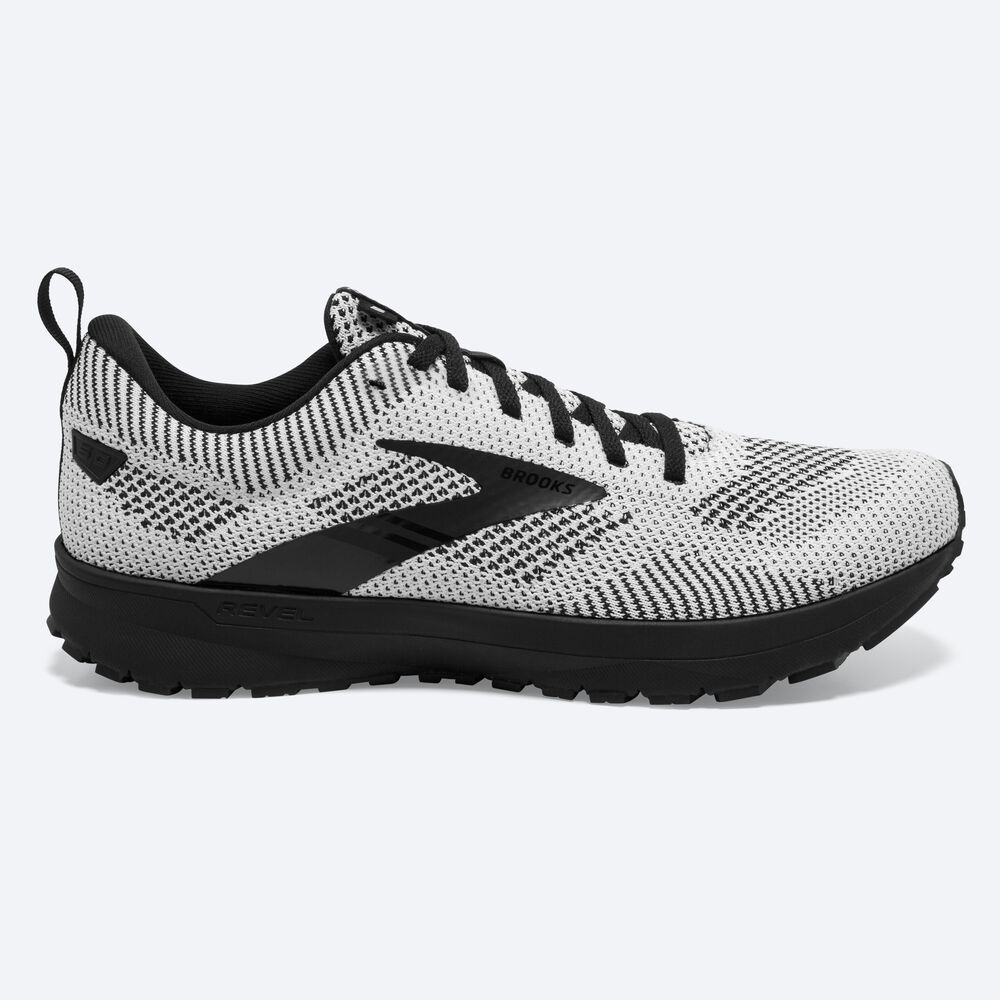 Brooks Revel 5 Löparskor Herr Vita/Svarta | OHY-864501