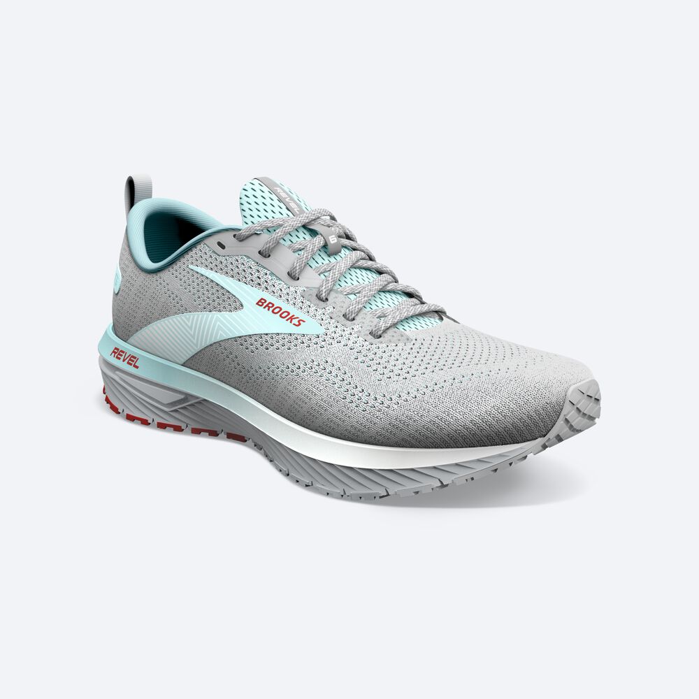 Brooks Revel 6 Löparskor Dam Grå/Blå | QTS-635294