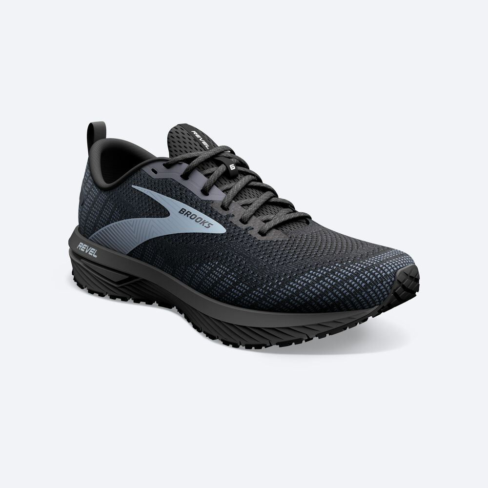 Brooks Revel 6 Löparskor Herr Svarta/Grå | QMW-364785