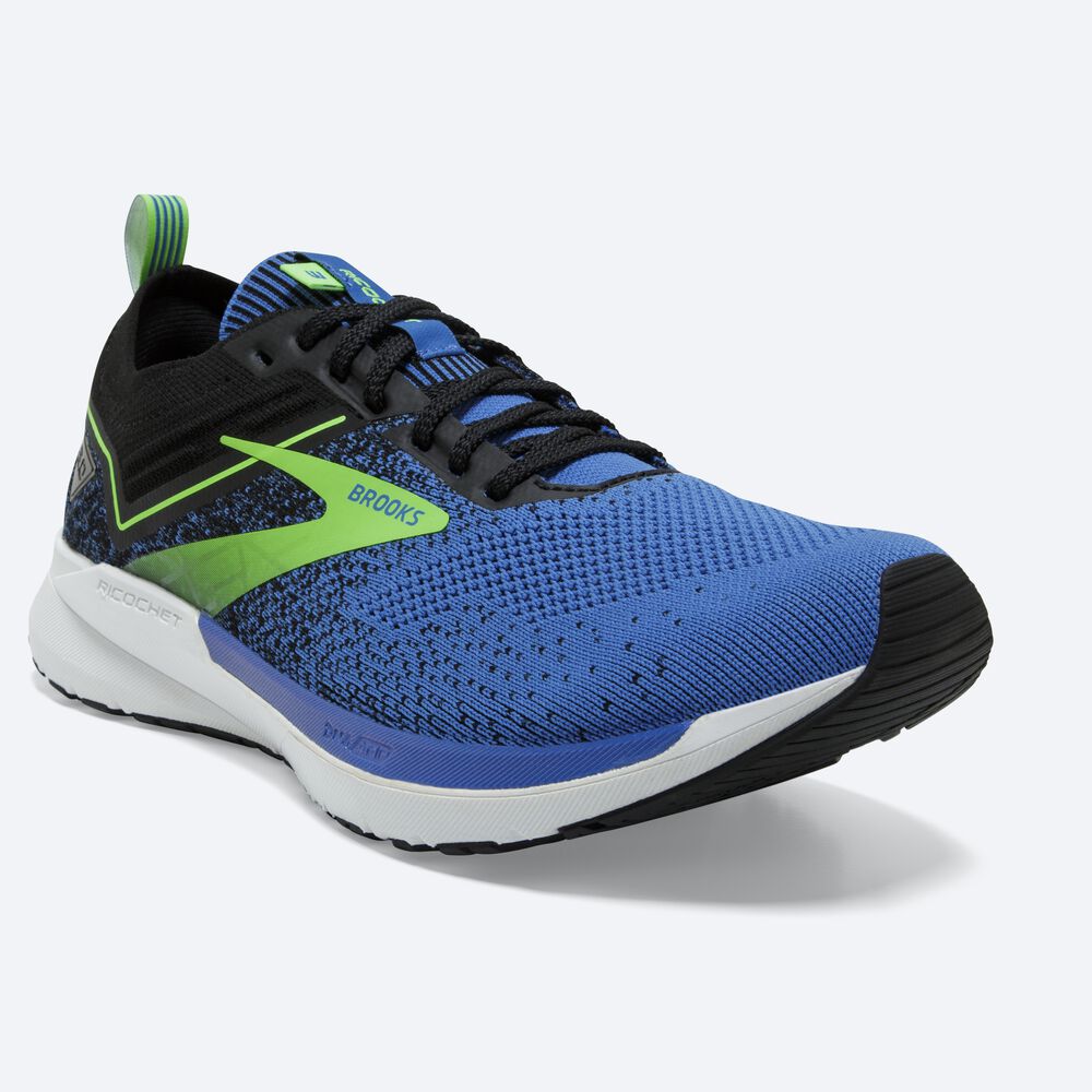 Brooks Ricochet 3 Löparskor Herr Blå/Gröna | XOT-893520