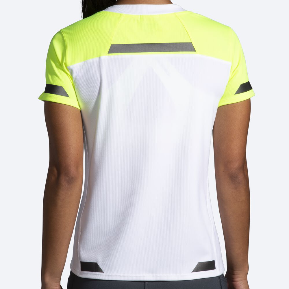 Brooks Run Visible Short Sleeve T-shirt Dam Vita | ETR-218674