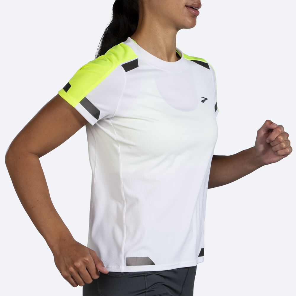 Brooks Run Visible Short Sleeve T-shirt Dam Vita | ETR-218674