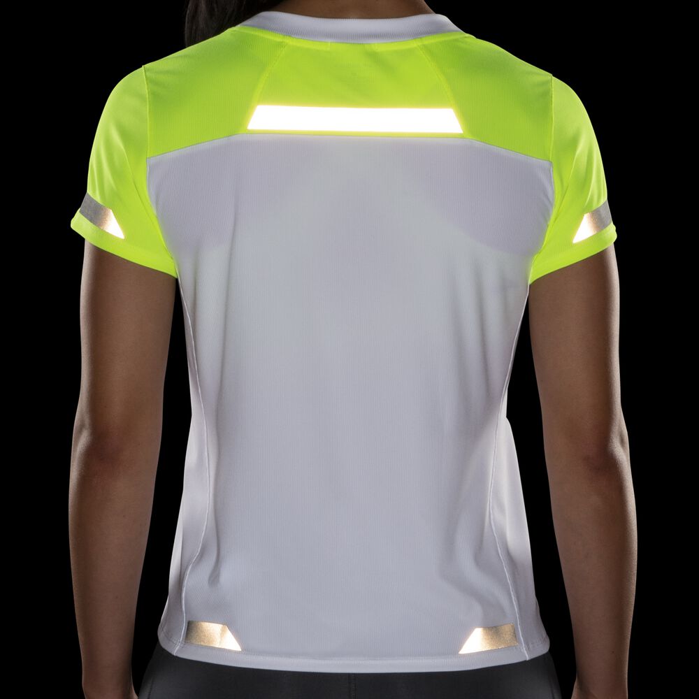 Brooks Run Visible Short Sleeve T-shirt Dam Vita | ETR-218674