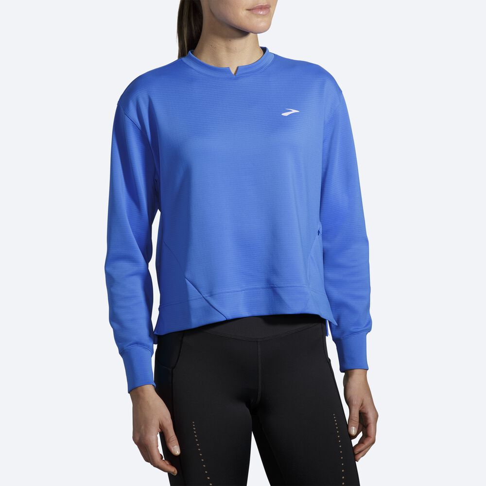 Brooks Run Within Sweatshirt Dam Blå | KJE-094261