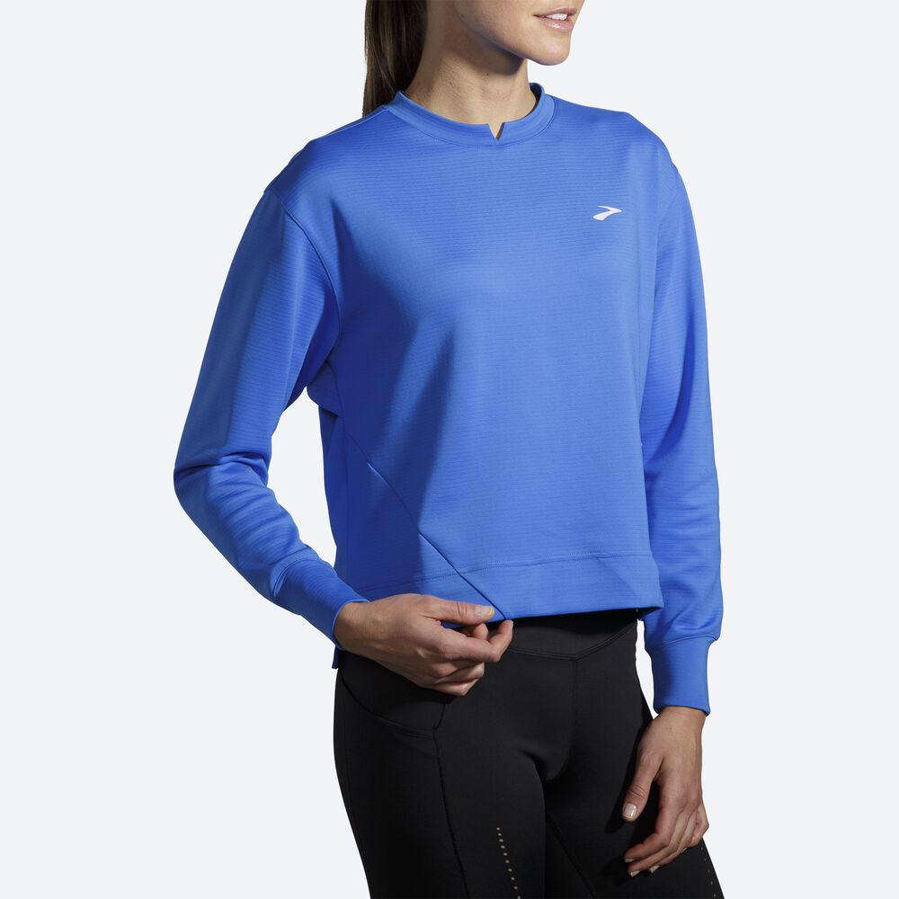 Brooks Run Within Sweatshirt Dam Blå | KJE-094261