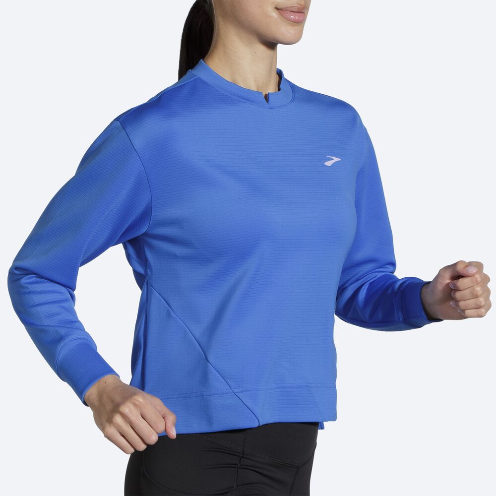 Brooks Run Within Sweatshirt Dam Blå | KJE-094261