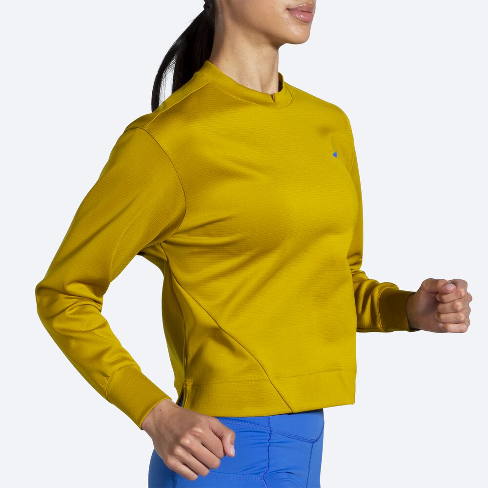 Brooks Run Within Sweatshirt Dam Guld | BEL-869247